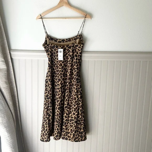 ⭐️ NEW Abercrombie & Fitch XS Petite Leopard Animal Print Midi Dress - Picture 8 of 10